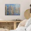 Skyline - Wolkenkrabbers - Water - Blauw PET vilt klein -sfeer3