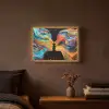 Kunst - Kleurrijk - Vrouw - Art - Abstract - Gezichten Light Box met batterij (Wandlamp) middel -sfeer4