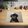 Kokskleding - Zwart - Hondje Inductie beschermer vinyl 3mm middel -sfeer5