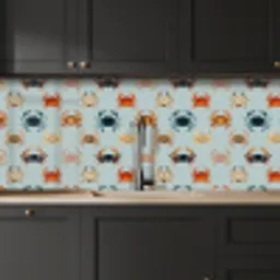 Krabben - Speels - Kleurrijk keuken achterwand 2 middel 871 -sfeer1