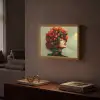 Vrouw - Appels - Rood - Bladeren Light Box met batterij (Wandlamp) middel -sfeer1