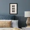 Kerstmis - Ho ho ho - Spreuken - Beige - Kerstman fotolijst zwart zonder passe partout klein -sfeer3