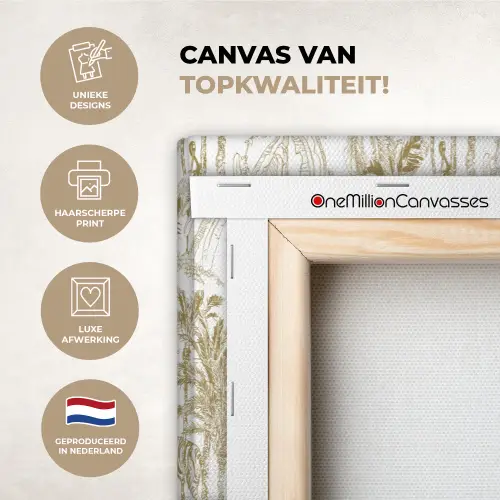 Tijger - Oerwoud - Beige canvas 2cm xxl 828 -sfeer2