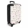 Terrazzo patroon kleurrijk licht roze NBS - Handbagage koffer - Kinderen Unisex middel -productfoto_3d