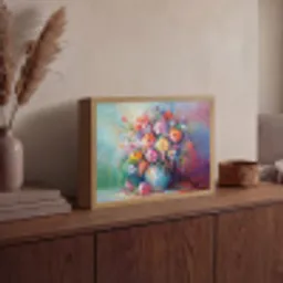 Bloemen - Kunst - Schilderij - Lente - Boeket Light Box met batterij (Wandlamp) middel -sfeer2