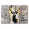 Abstract - Hert - Gewei - Goud Placemat vinyl groot -zzsfeer1_Kitchenyeah-website