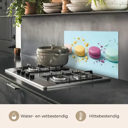 Macarons - Kleurrijk - Pastel keuken achterwand spatscherm klein -usp_NL