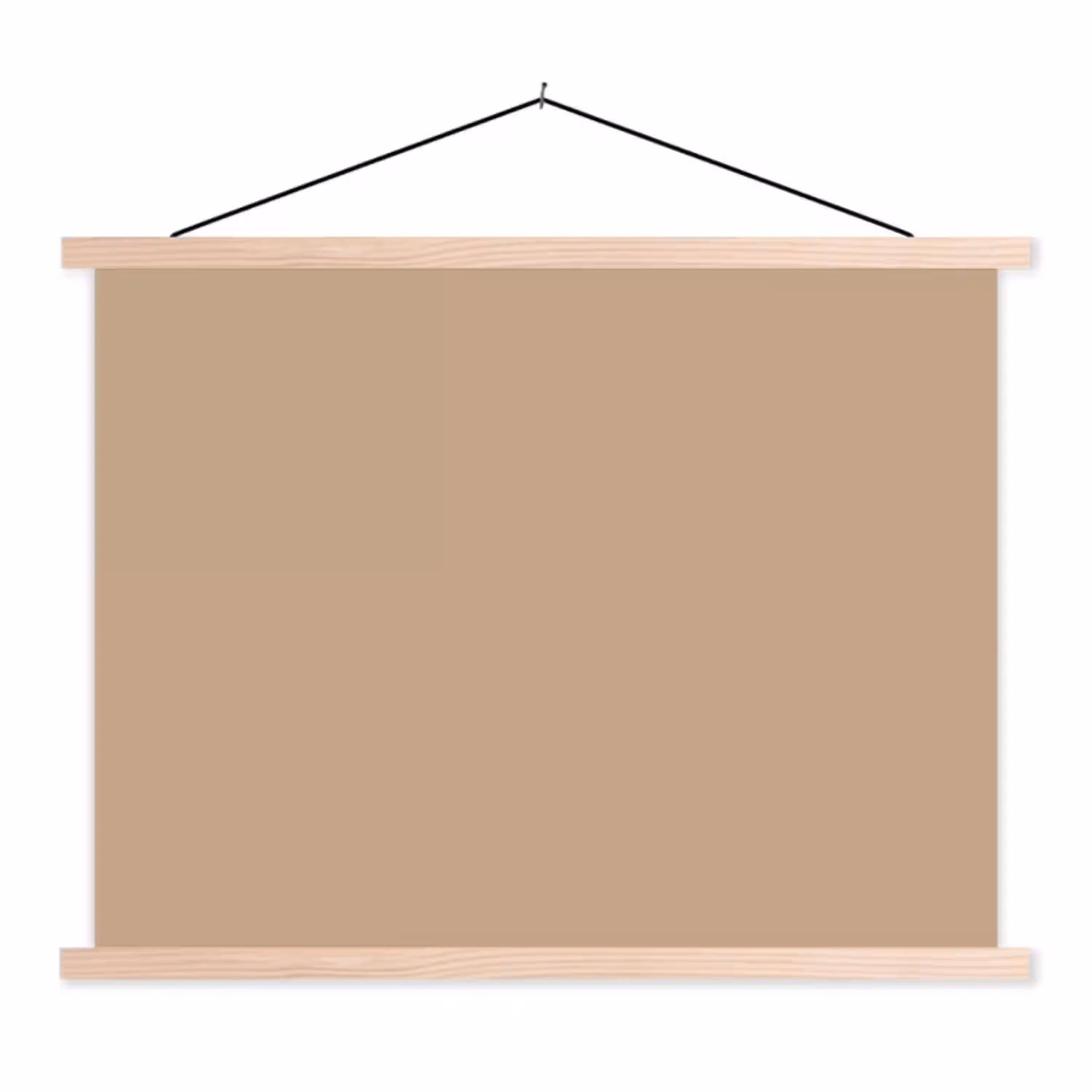 Soft - Taupe - Bruin textielposter latten blank klein 122 -3d