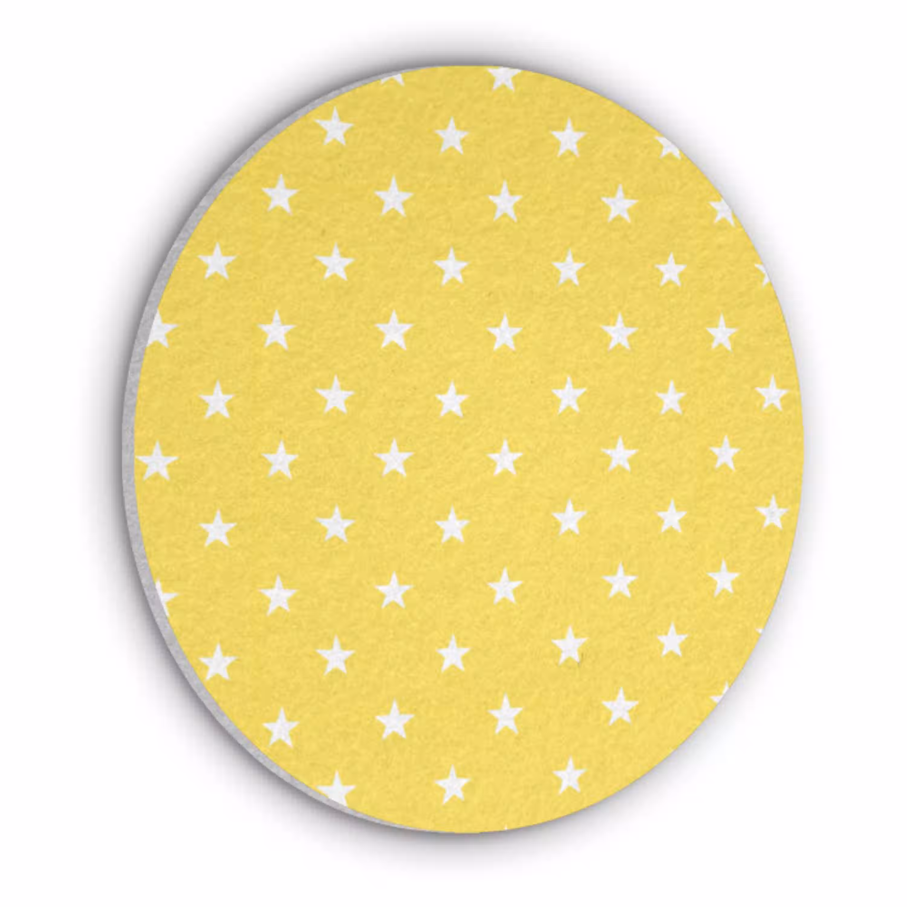Sterren - Patroon - Minimalistisch - Geel Akoestische PET Vilt - Rond klein 838 -3d