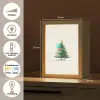 Kerstboom - Illustratie - Ster - Sneeuw Light Box met kabel (Tafellamp) klein -USP_NL