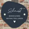 Effen blauw - Sierlijk Naambord Organisch middel -sfeer10