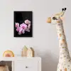 Orchidee - Bloemen - Roze - Flora fotolijst zwart zonder passe partout klein -usfeer4_kinderkamer