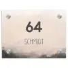 Aquarel - Beige - Modern Naambord Rechthoek middel -3d