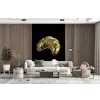 Croissant - Brood - Goud - Zwart fotobehang vinyl groot -plant