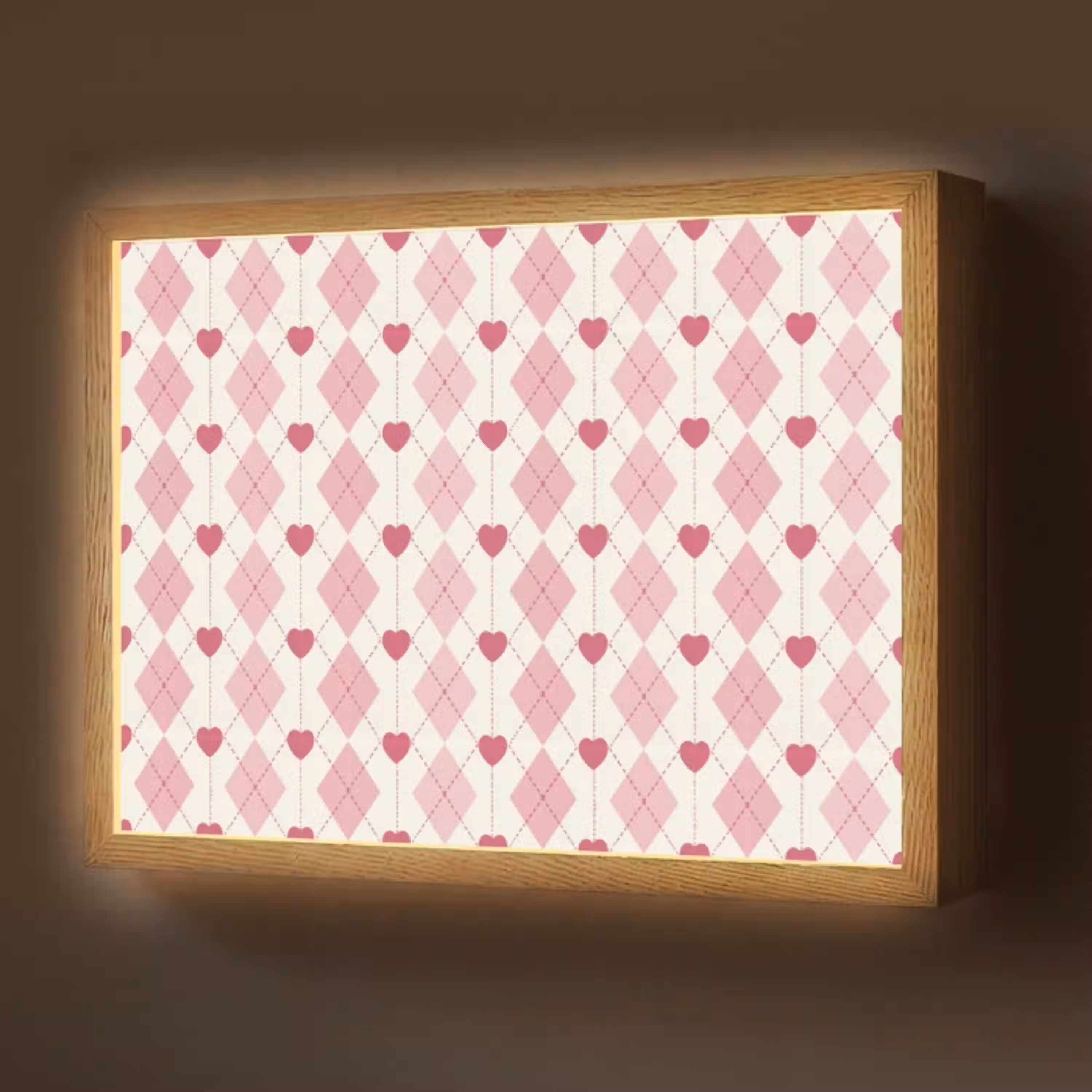 Ruiten - Klassiek - Roze - Wit Light Box met batterij (Wandlamp) middel 907 -z3d_website