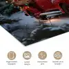 Kersttruck - Sneeuwbos - Rood poster papier klein -closeup_NL