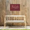 Bitch please - Rood - Blauw Tuinposter op houten frame 2 cm dik klein -sfeer4