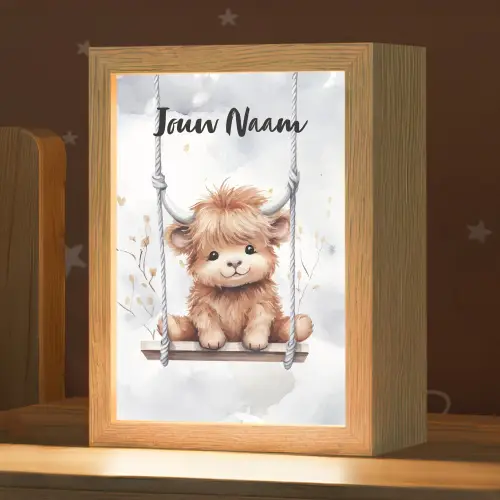 Schotse hooglander - Dier - Kinderen Light Box met kabel (Kinderlampje) klein -zzz_3d_website