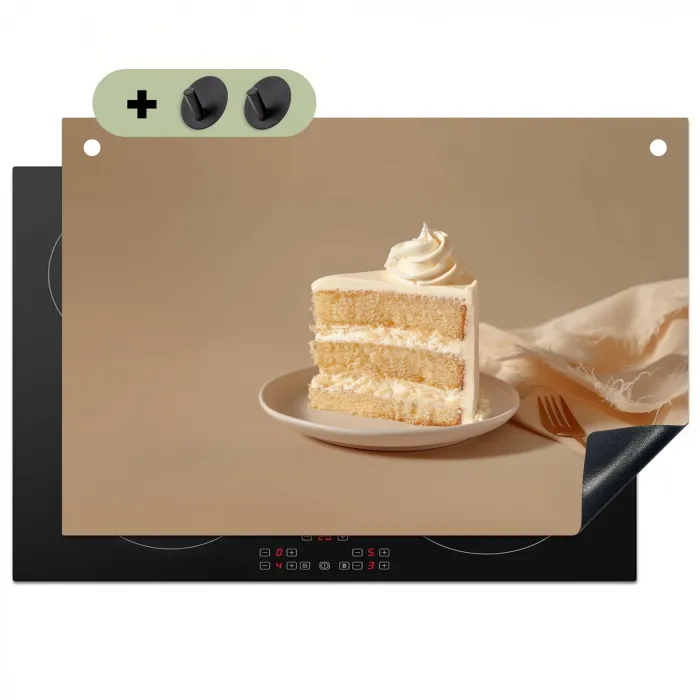 Vanilletaart - Cake - Romig Inductie beschemer met haakjes klein -3d