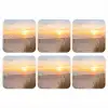 Zonsondergang - Duinen - Zee onderzetter kurk middel -3d