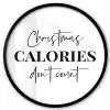 Kerst quote - Winter - Christmas calories - Wit Fotolijst rond zonder passe partout klein -3d