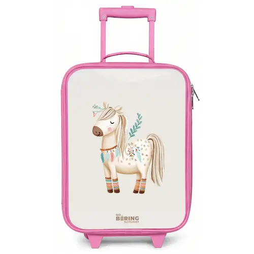 Bohemian paard in beige tinten Kinderkoffer - Roze klein -zz3dotto