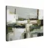 Penseelstreken - Groen - Abstract - Japandi canvas 2cm klein -z3d