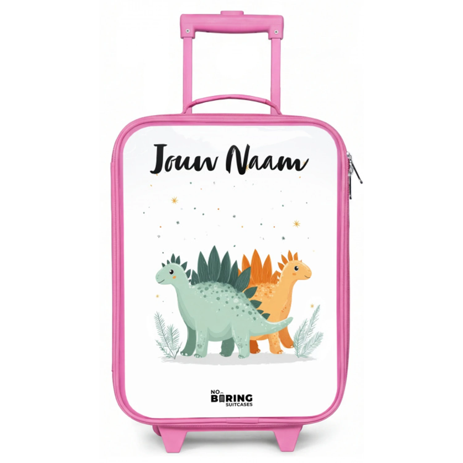 Dinos - Dieren - Sterren Kinderkoffer - Roze klein -zz3dotto