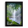 Jungle - Regenwoud - Water - Waterval - Planten fotolijst zwart zonder passe partout klein -3d