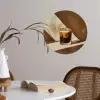 Glas - Ijskoffie - Schaduw - Bruin Wandcirkel behangsticker klein -sfeer3