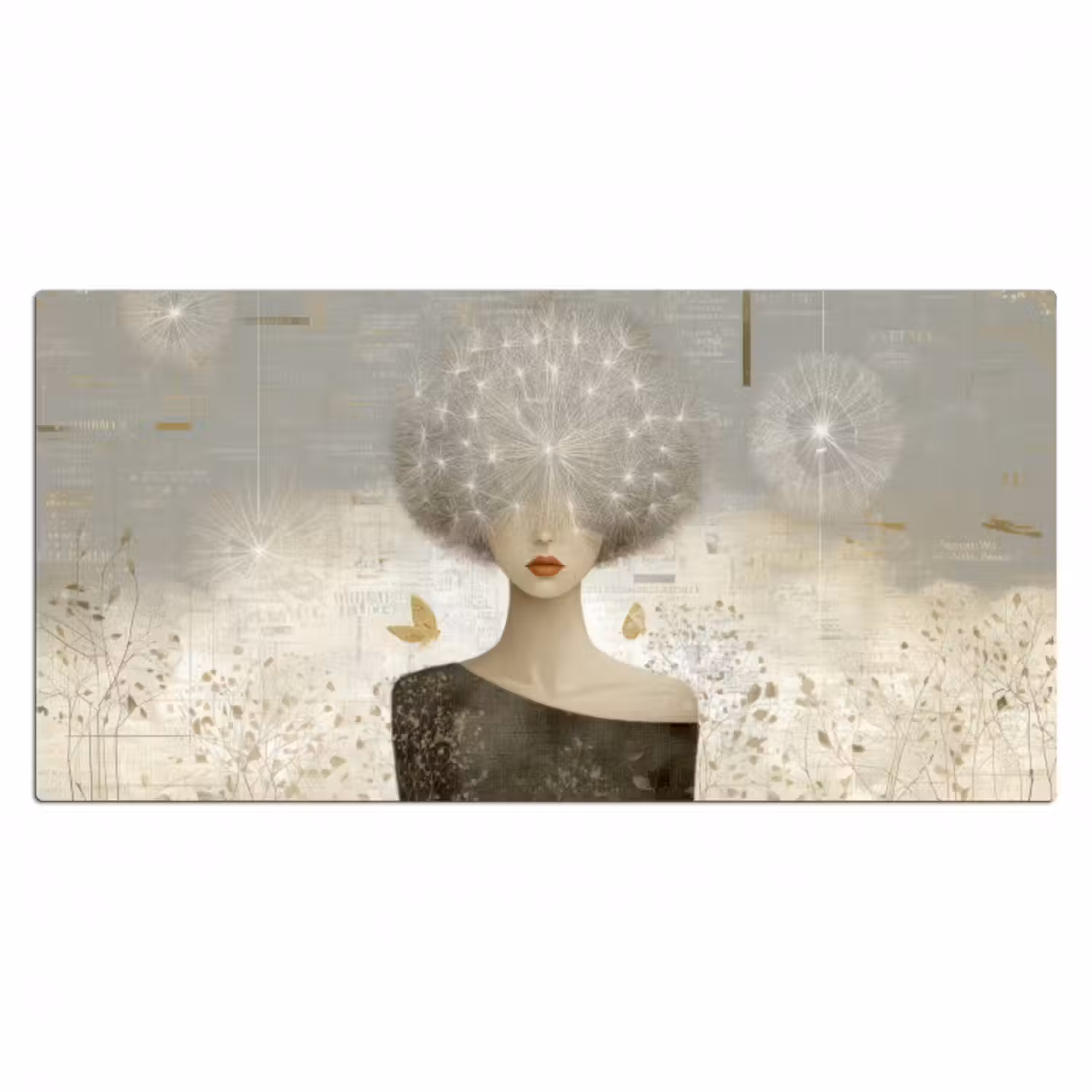 Schreibtischunterlage - Fluff - Frau - Beige