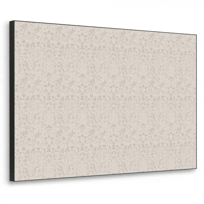 Bloemen - Bladeren - Licht - Taupe Textielframe zwart klein 947 -3d