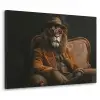 Bril - Leeuw - Bank - Hoed Textielframe zwart klein -3d