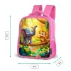 Olifant en aapje in kleurrijke jungle Kinderrugzak - Roze middel -productfoto_formaten