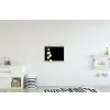 Lelietjes van dalen - Bloemen - Zwart - Flora textielposter latten blank klein -kinderkamer