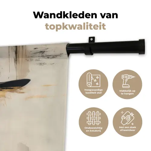Vrouw - Hoed - Verf Wandkleed katoen klein -sfeer2