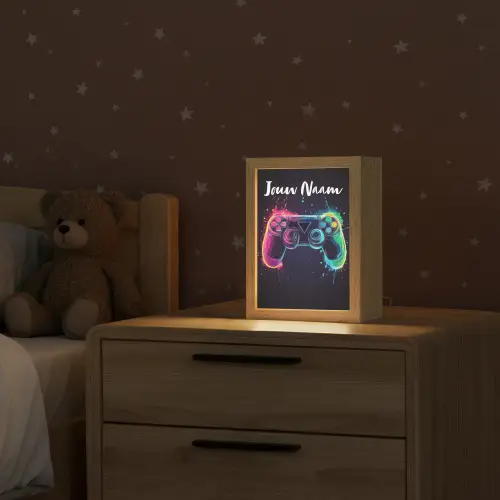 Neon - Controller - Verfspatten - Game Light Box met kabel (Kinderlampje) klein -sfeer1_kind