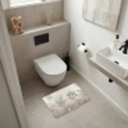 Jungle - Tropisch - Natuur -Vintage - Beige Badmat klein -sfeer4