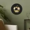 Appel - Goud - Chrome - Zwart Akoestische PET Vilt - Rond klein -sfeer2