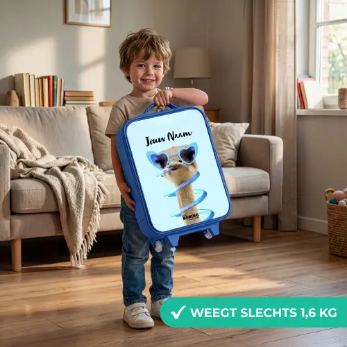 Sierk Struisvogel Blauw Kinderkoffer - Blauw klein -sfeer2_NL