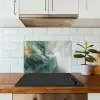 Groen - Modern - Marmer - Abstract keuken achterwand spatscherm klein -sfeer2