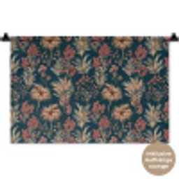 Botanisch - Patroon - Blauw Wandkleed katoen klein 269 -t3d_DE