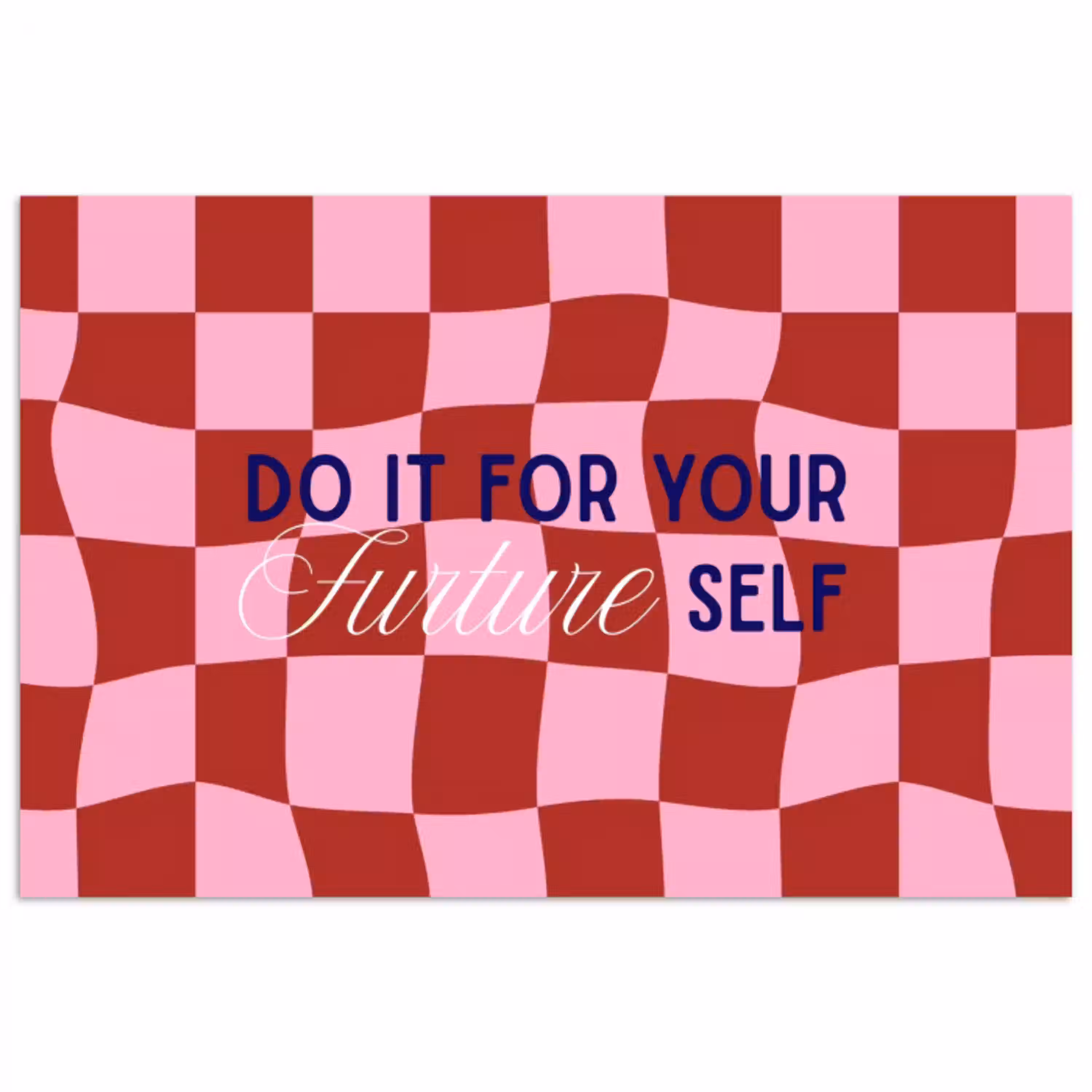 Furture - Geblokt - Rood poster papier klein -3d