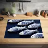 Vissen - Delfts - Blauw - Keramiek Inductie beschermer vinyl 3mm klein -sfeer5