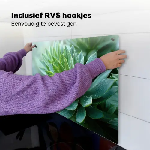 Blad - Plant - Groen - Textuur Inductie beschemer met haakjes middel -ky-ophangen-nl