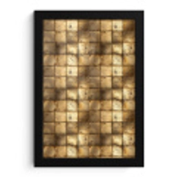 Geometrisch - Tegels - Goud fotolijst zwart zonder passe partout klein 224 -3d