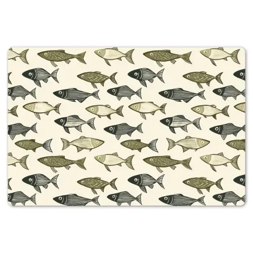Vissen - Klassiek - Groen Placemat vinyl groot 368 -zzsfeer1_Kitchenyeah-website