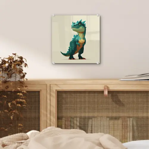 Stekels - Dino - Blauw - Gespierd plexiglas 5mm klein -sfeer4