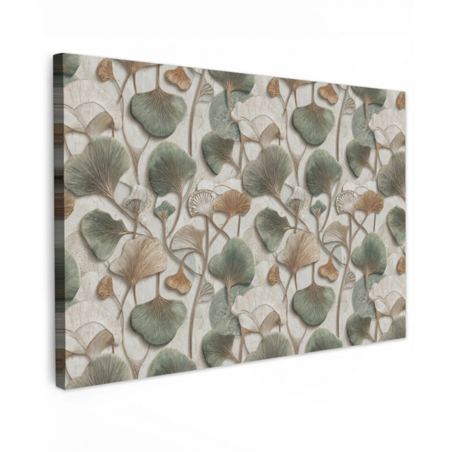 Elegant - Bladeren - Groen Tuinposter op houten frame 2 cm dik klein 845 -3d