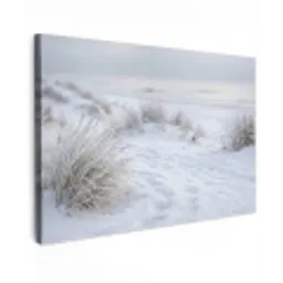 Duinen - Sneeuw - Strand - Winter - Serene canvas 2cm klein -z3d